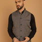 Even Apparels Pure Wool Nehru Jacket - Grey | Swadesiicart