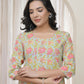 Vaasva Women Multi Cotton Printed Straight Kurti With Pant | Swadesiicart