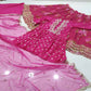 Jyoti Fashion Pink Jari with Sequin Embroidered Georgette Semi Lehenga Choli with Dupatta | Swadesiicart