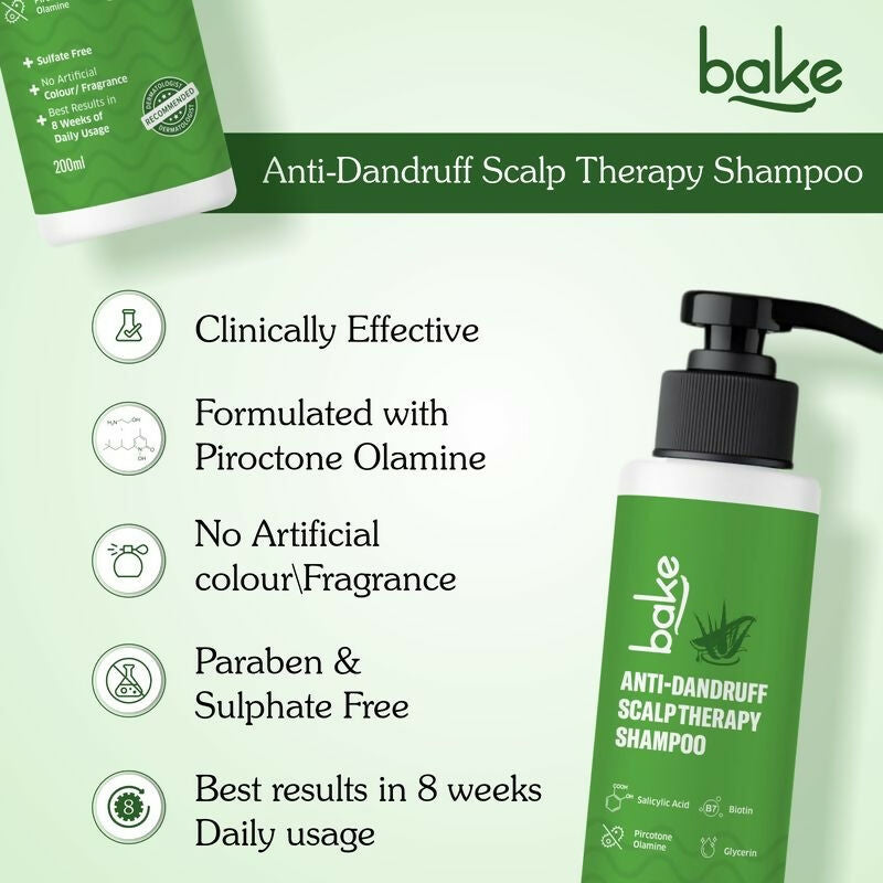 Bake 2% Salicylic Acid Anti Dandruff Scalp Therapy Shampoo | Swadesiicart