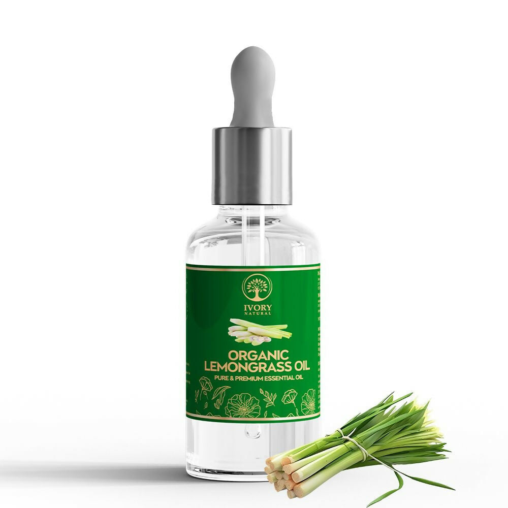 Ivory Natural Organic Lemongrass Oil Pure & Premium Essential Oil For Face, Scalp & Skin | Swadesiicart