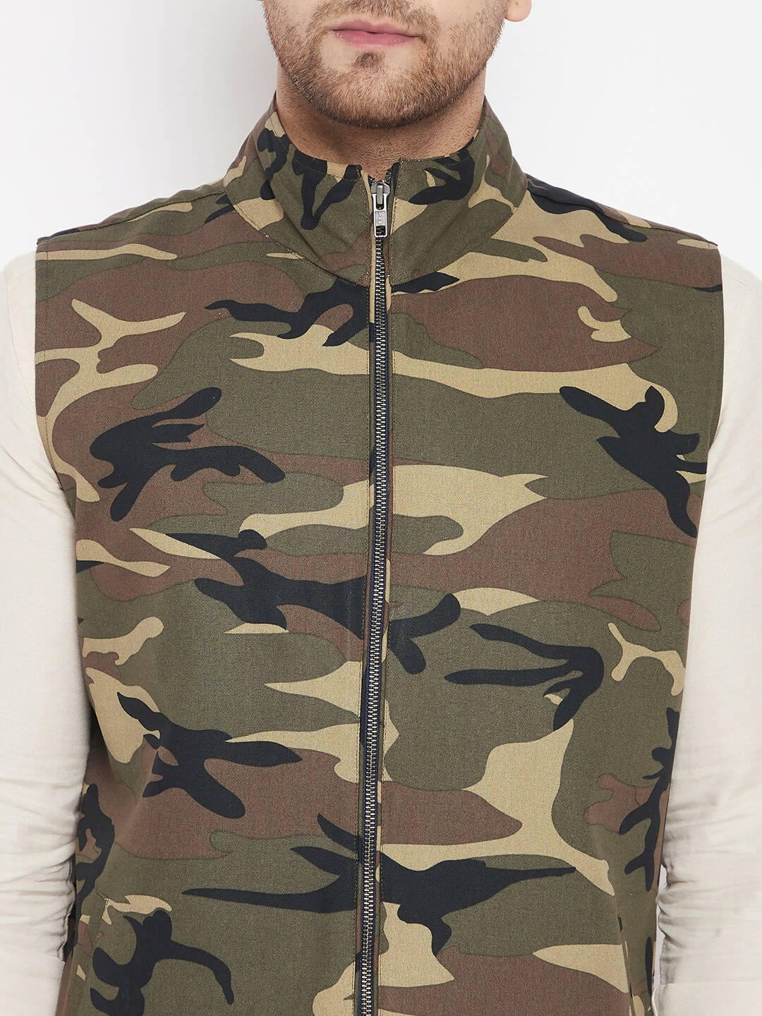 Even Apparels Multi Cotton Men Woven Nehru Jacket | Swadesiicart