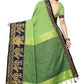 Vamika Banarasi Jacquard Weaving Green Saree (DHONI GREEN) | Swadesiicart