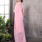 Aafreen Partywear Designer Baby pink Georgette Fancy Saree