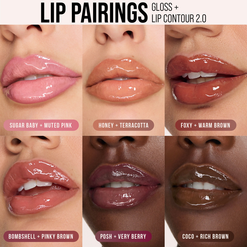 Huda Beauty Faux Filler Extra Shine Lip Gloss - Honey | Swadesiicart