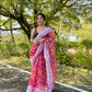 Vamsee Pink Organza Saree - Swadesiicart