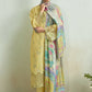 Lemon Yellow Pure Muslin Resham Embroidered Salwar Suit - Emponline | Swadesiicart