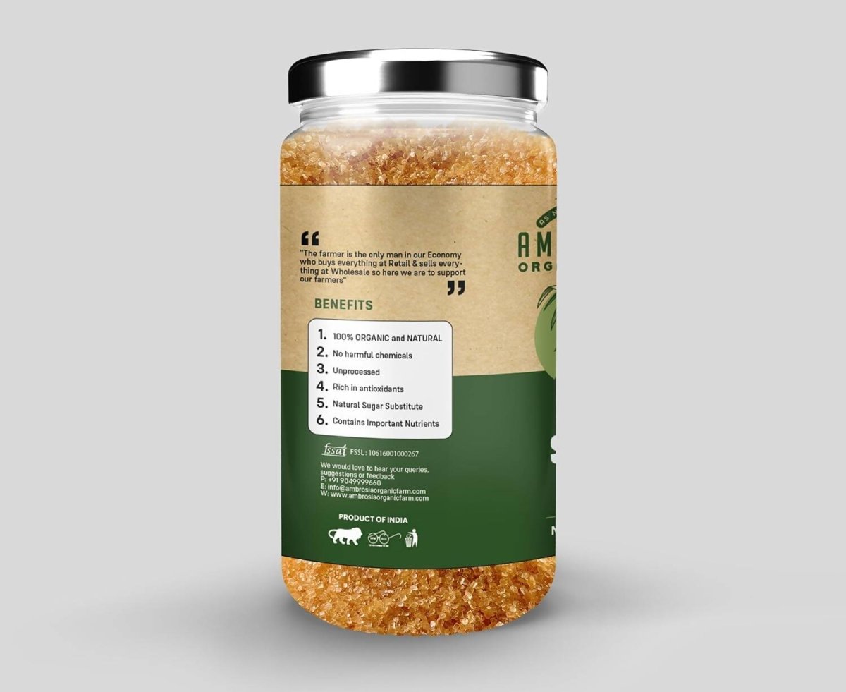 Ambrosia Organic Farm Raw Sugar | Swadesiicart