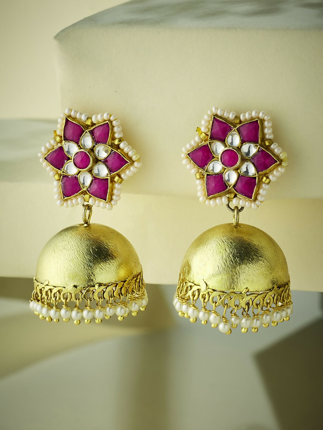 Nuyug 22k Gold-Plated Jhumkas | Swadesiicart