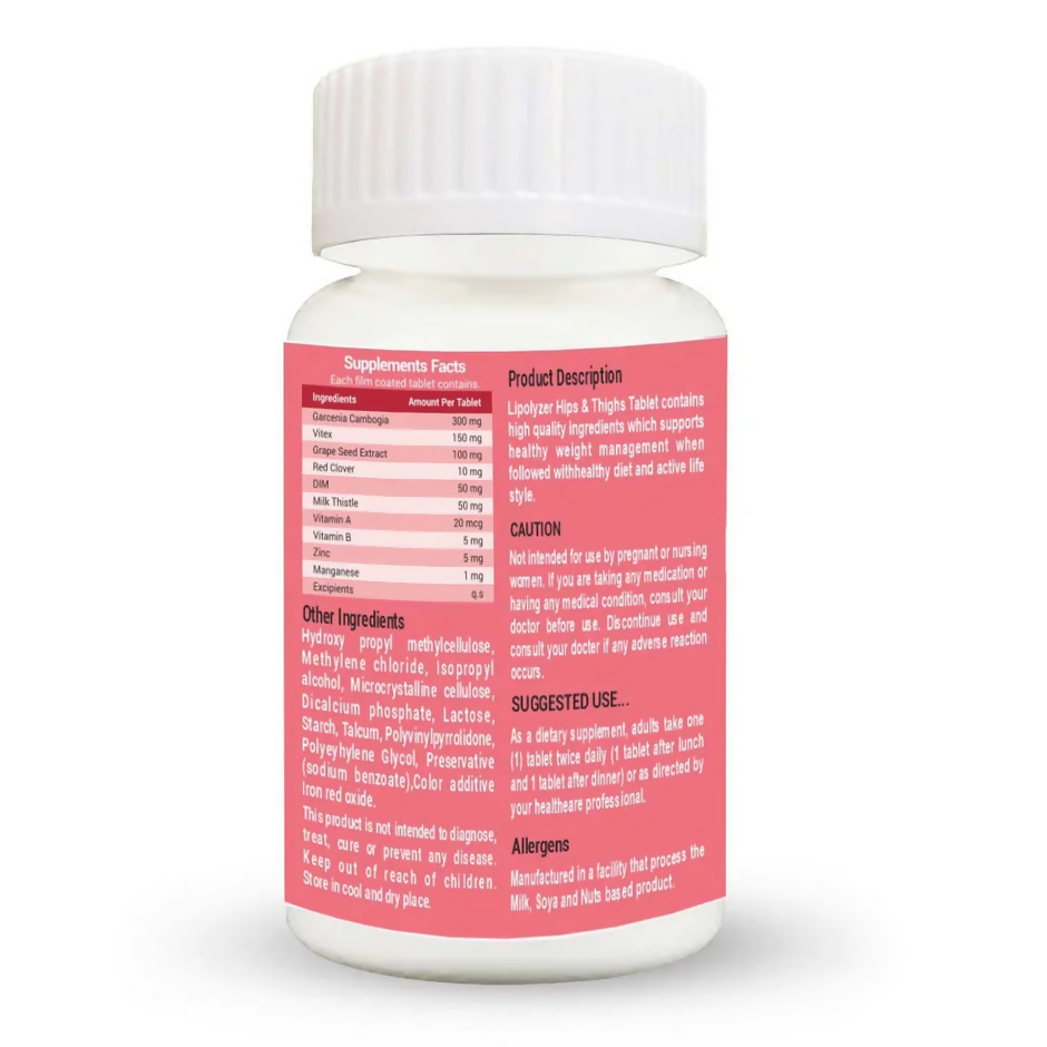 NutroActive Lipolyzer Hips & Thighs Weight Management Tablets | Swadesiicart