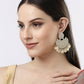 NVR Women Gold-Polished Kundan Chandbali Earrings | Swadesiicart