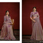 Purple Pure Banarasi Jari Crinkle Sequence with Handwork Saree with Stitched Blouse - Mohmanthan Aaina | Swadesiicart
