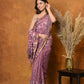 Very Much Indian Handblock Printed Cotton Saree With Natural Dyes - Pink | Swadesiicart