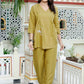 Miravan Women's Mehandi Solid Co-Ord Set - Swadesiicart