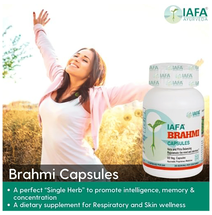 Iafa Ayuveda Brahmi Veg Capsules | Swadesiicart