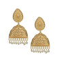 Joban Fashion Women Matte Gold Brass Earrings | Swadesiicart