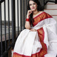 DEIANA'S Beautiful Designer Golden zari Soft Lichi Silk Saree - Red - Swadesiicart