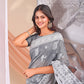 Shree Shyam Fashion Varnika Grey Linen Cotton Saree