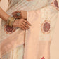 Shree Shyam Fashion Linen Cotton Off White Saree