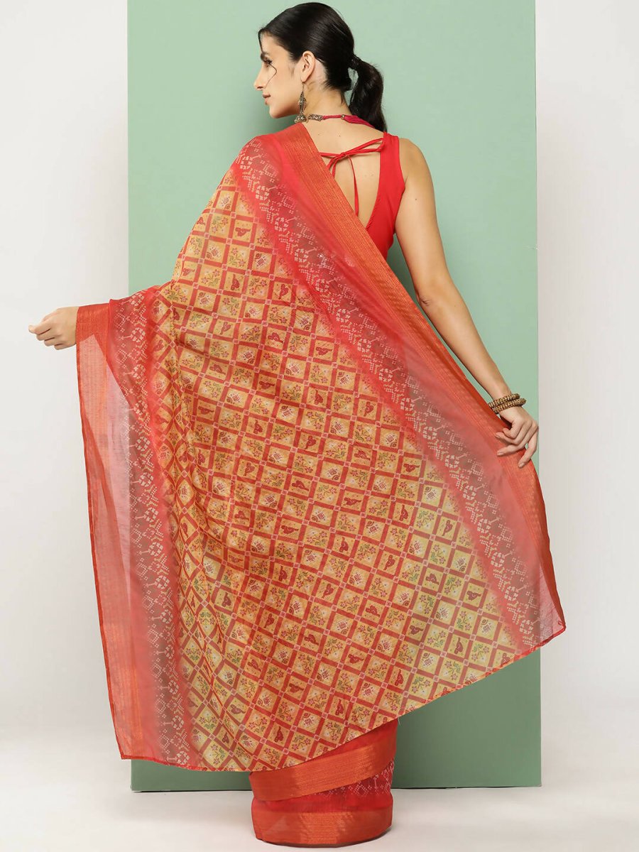 Ahalyaa Women's Traditional wear Saree - Mustard | Swadesiicart