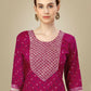 Jyoti Fashion Women's Rani Pink Silk Blend Embroidery & Sequence work Kurta with Trouser & Dupatta | Swadesiicart