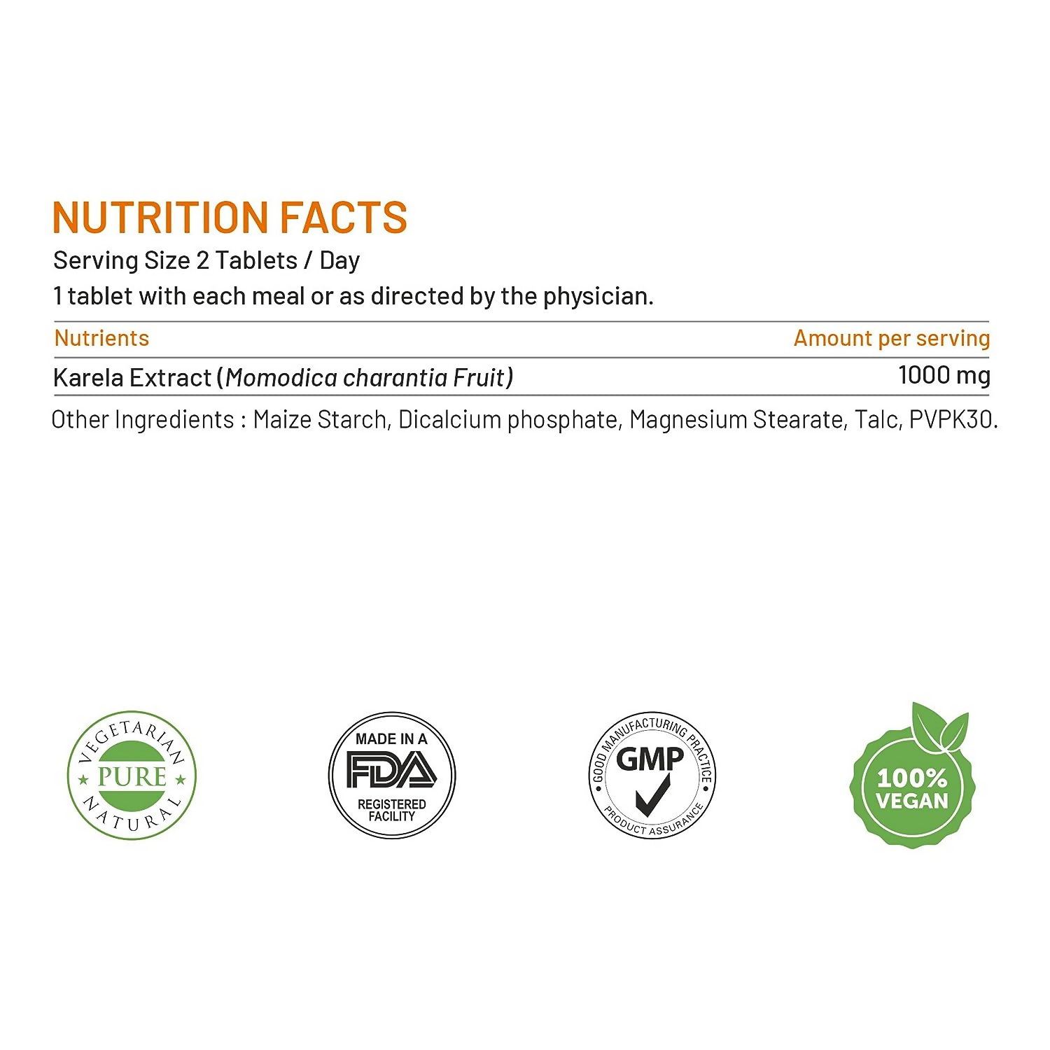 Bliss Welness Karela Extract Tablets - Swadesiicart