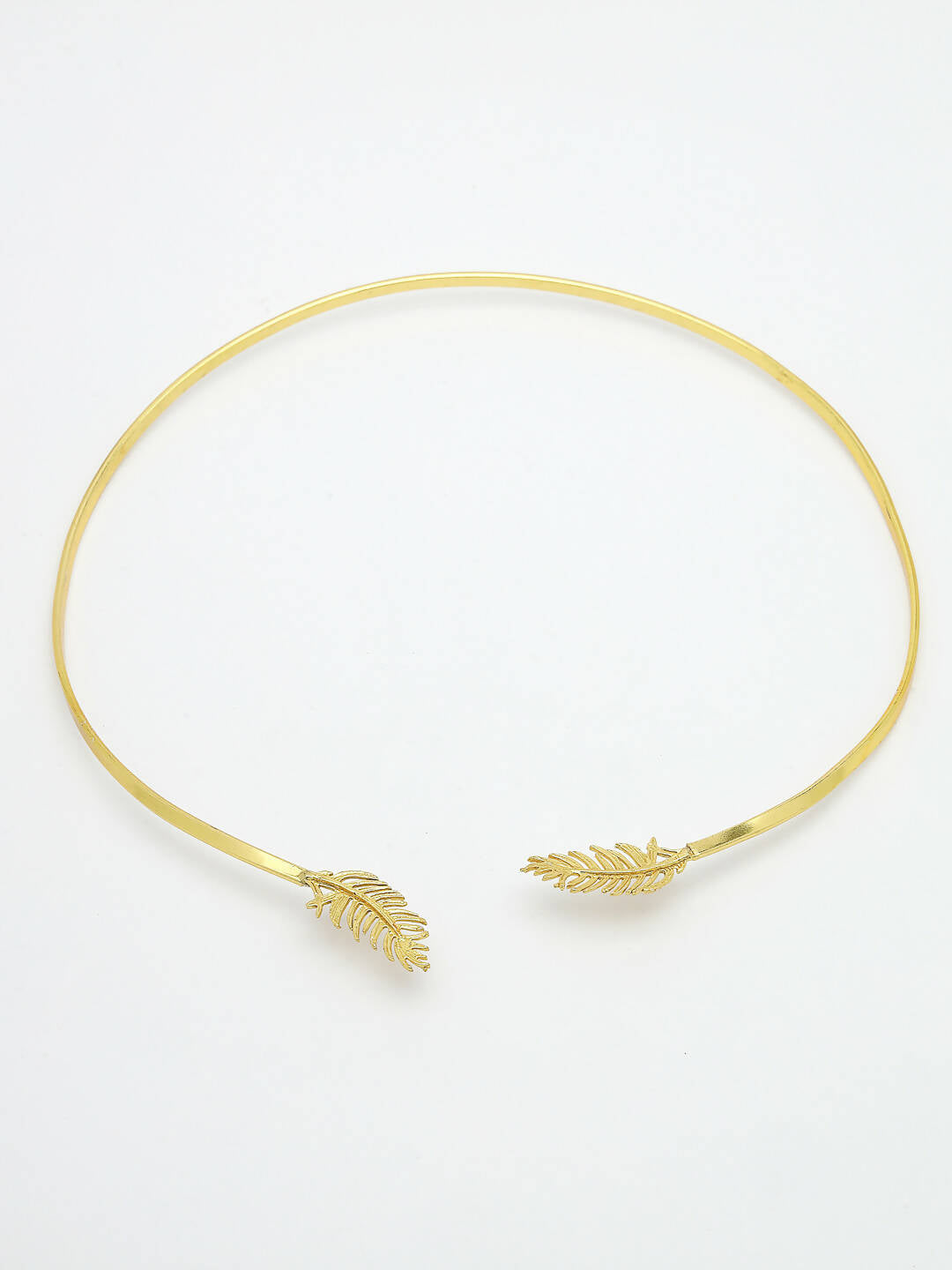 NVR Women Gold-Polished Circular Choker Necklace | Swadesiicart