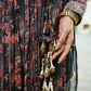 Vaasva Black Chinon Floral Embroidered Angrakha, Pant & Dupatta set | Swadesiicart