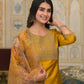 Partywear Designer Musted Yellow Poly Silk fabric Stitched Suit With Dupatta - Tanisha | Swadesiicart