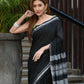 Beatitude Black Cotton Handloom Saree