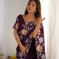 Vamsee Sharmila Purple Tissue Silk Saree - Swadesiicart