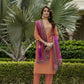 The52 Orange Women's Gorgeous Embroidered Rayon Fabric with Straight Kurta, Pant and Dupatta Set - Swadesiicart