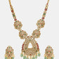 Ruby Raang 22k Gold Polished Long Kundan Heavy Maharani Necklace With Earrings | Swadesiicart