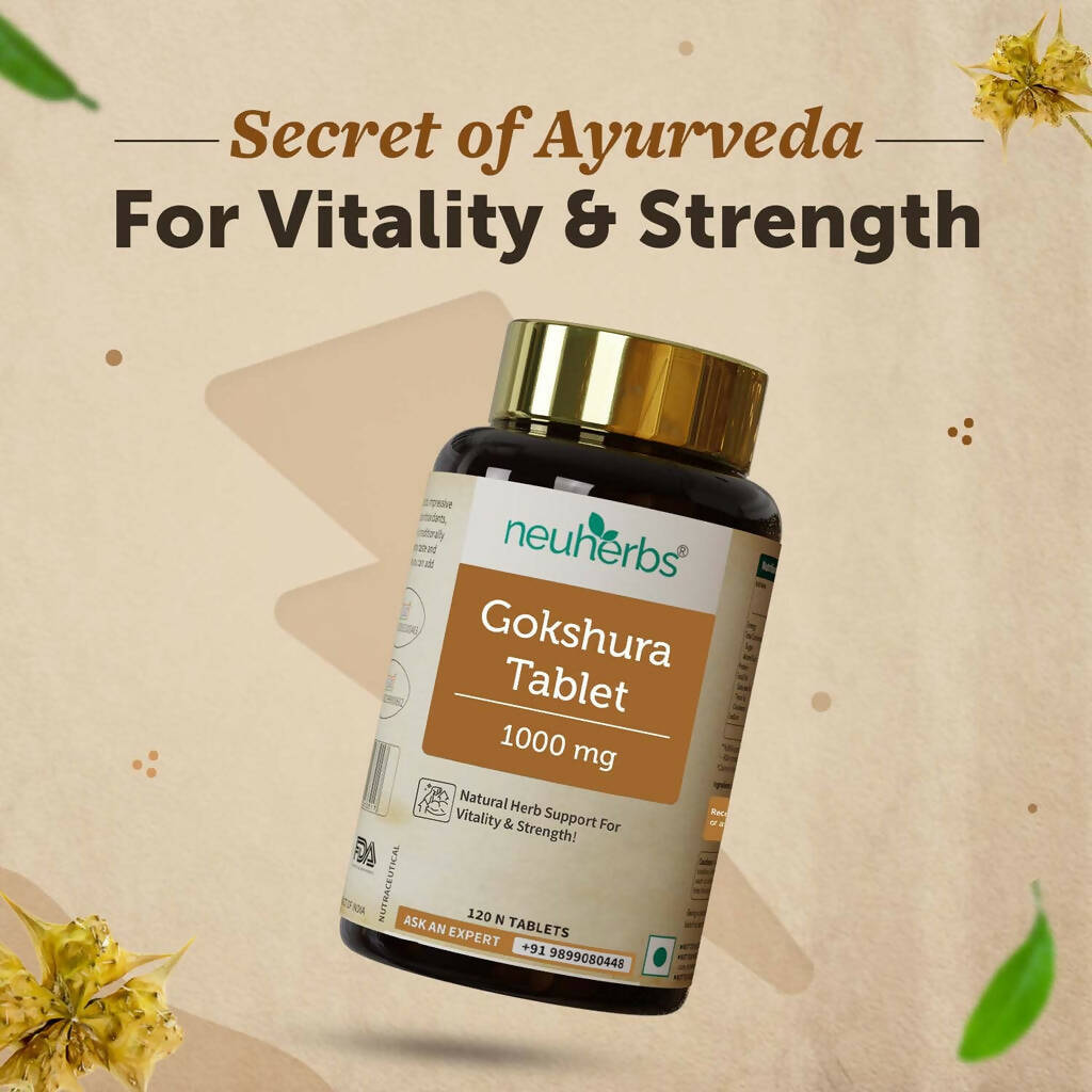 Neuherbs Gokshura 1000mg Tablets For Men - Swadesiicart