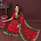 Ai Fashion Red Georgette Digital Print Party Wear Saree