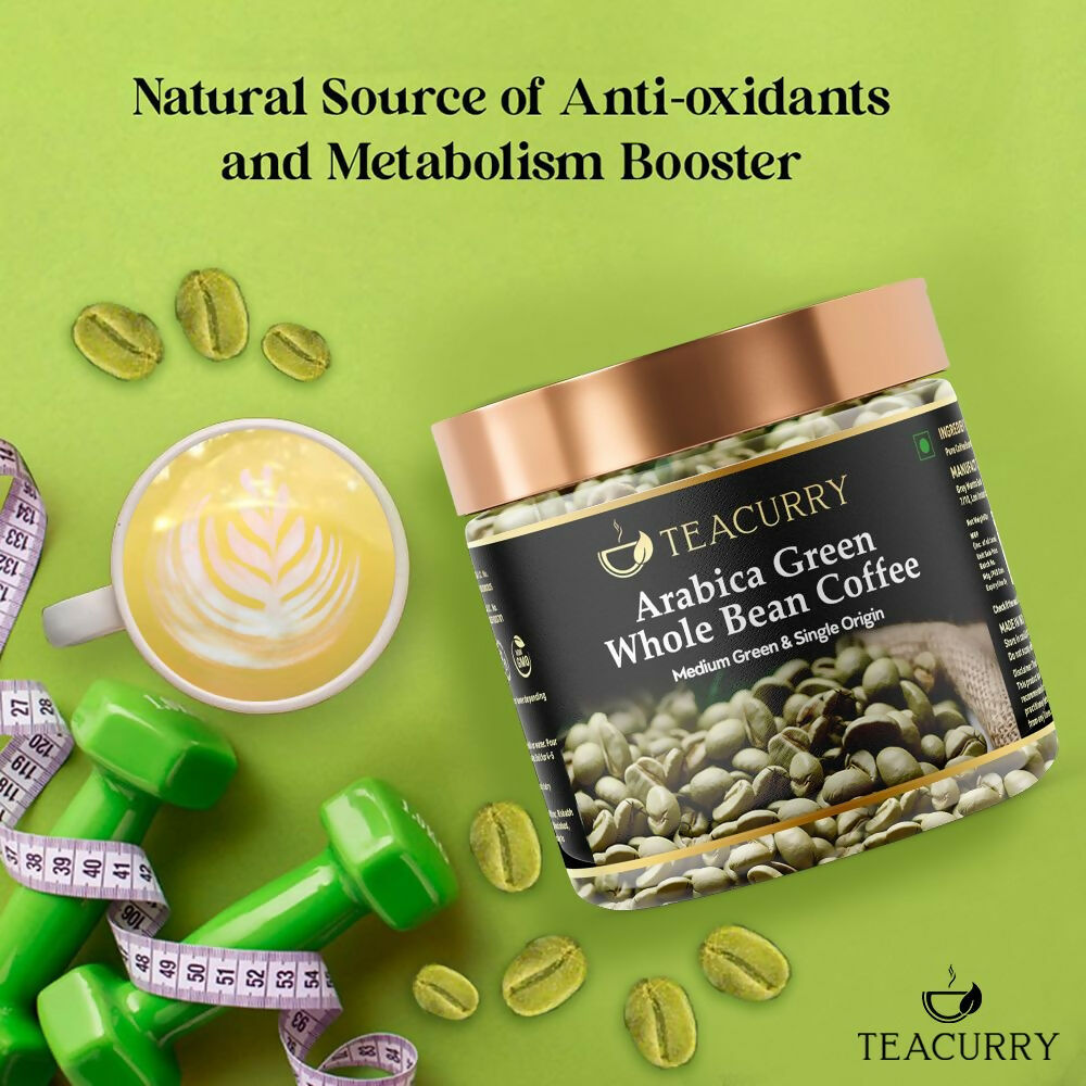 Teacurry Arabica Green Coffee Bean (Raw Whole Beans, 100% Arabica, Unroasted) - Swadesiicart