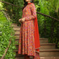 Janasya Mustard Georgette Floral Kurta,Bottom & Dupatta | Swadesiicart