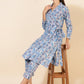 Janasya Women's White Cotton Floral Printed Casual Wrap Style Co-ords - Swadesiicart