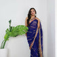 Vamsee Aaradhna Purple Georgette Saree - Swadesiicart