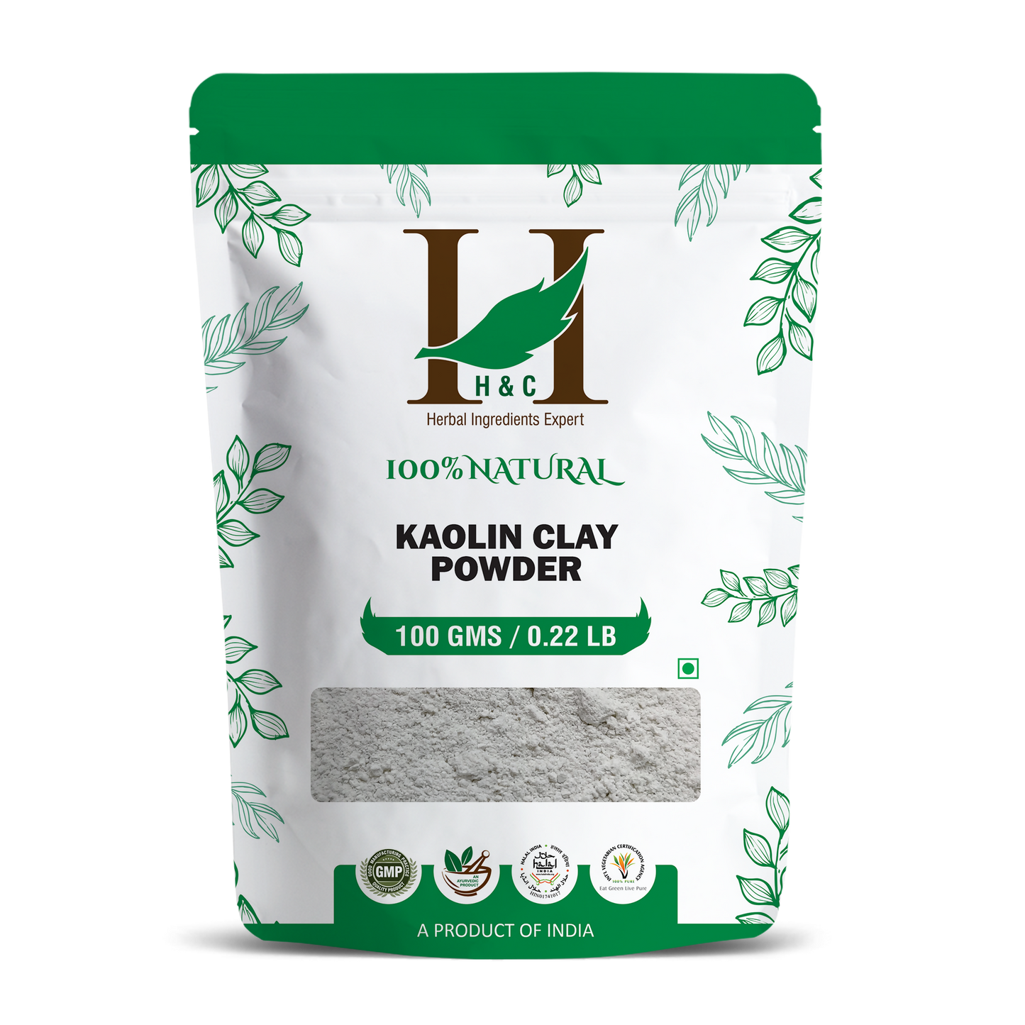 H&C Herbal Kaolin Clay Powder - Just Jaivik