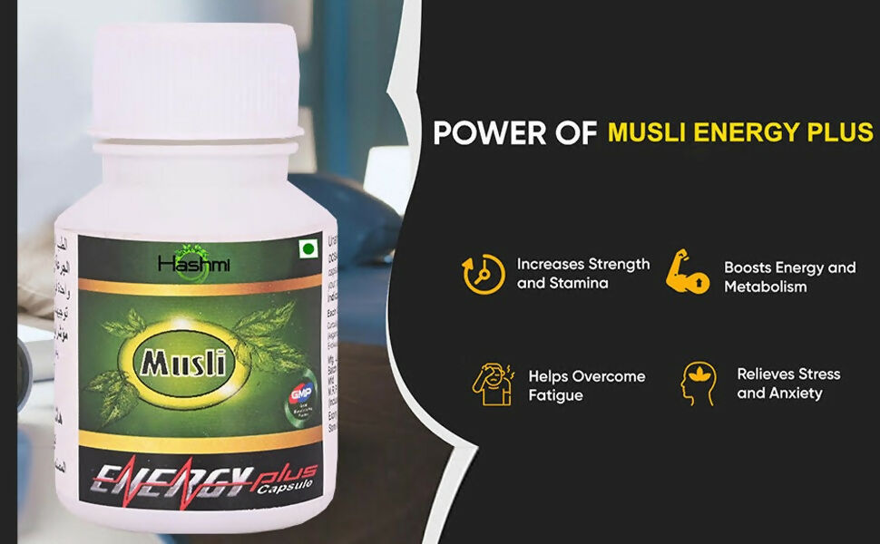 Hashmi Pharmacy Musli Energy Plus Capsules For Men | Swadesiicart