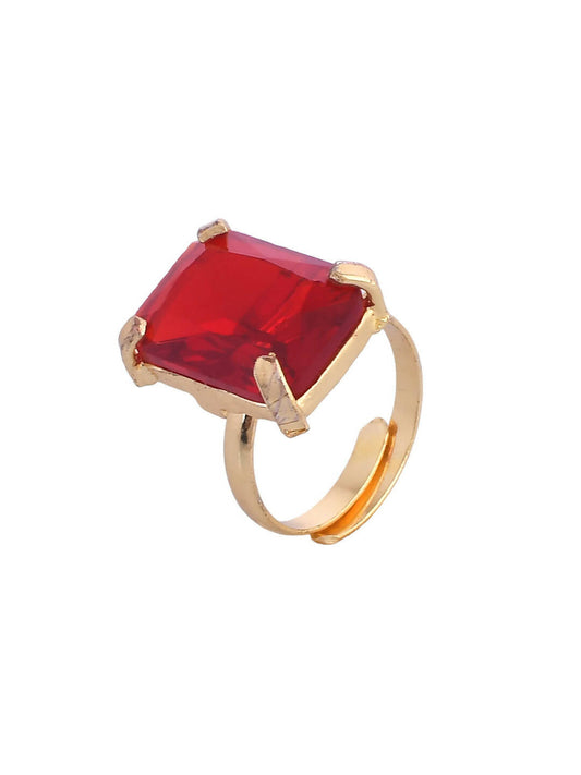 VOJ Women Gold Color stainless steel Ring - Swadesiicart
