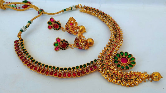 Multicolor Kemp Necklace Set - Mokshi Collections