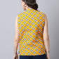 Even Apparels Yellow Viscose Rayon Open Front Women's Waistcoat | Swadesiicart