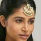 Nuyug 22k Gold Plated Crescent Maang Tikka | Swadesiicart
