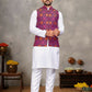 Anaita Purple Cotton Straight Kurta Payjama & Kurta With Jequard Work