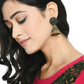 Mominos Fashion Joharkamal Kundan work Jhumka with Black Beads - Swadesiicart