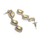 3 Tier Kundan and Diamond Earrings (Silver) - Ruby Raang - Swadesiicart