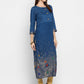 NOZ2TOZ Women's Dark Aqua Color Rayon Straight Kurta Only - Swadesiicart