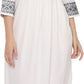 PAVONINE White Color Burfi Design Embroidery Dress For Women | Swadesiicart